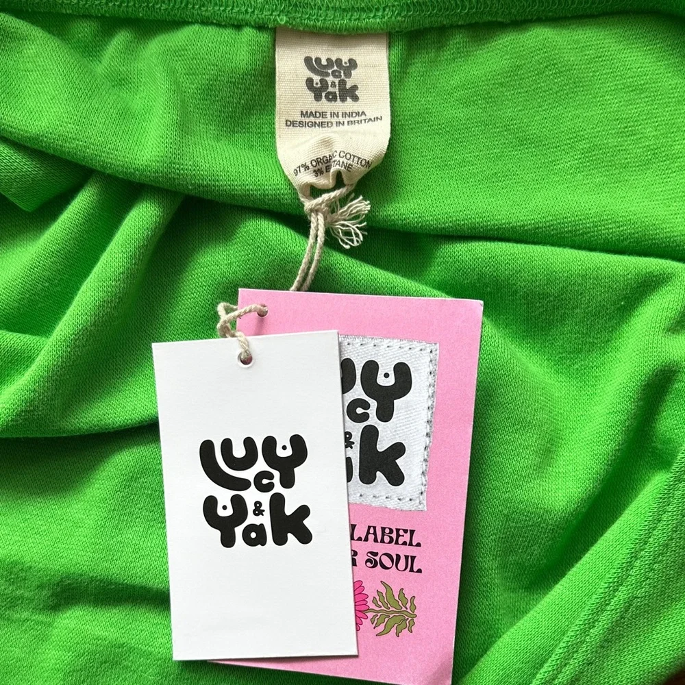 Lucy & Yak NWT Bright Green Halter Tank Top | Size M - Picture 2 of 3